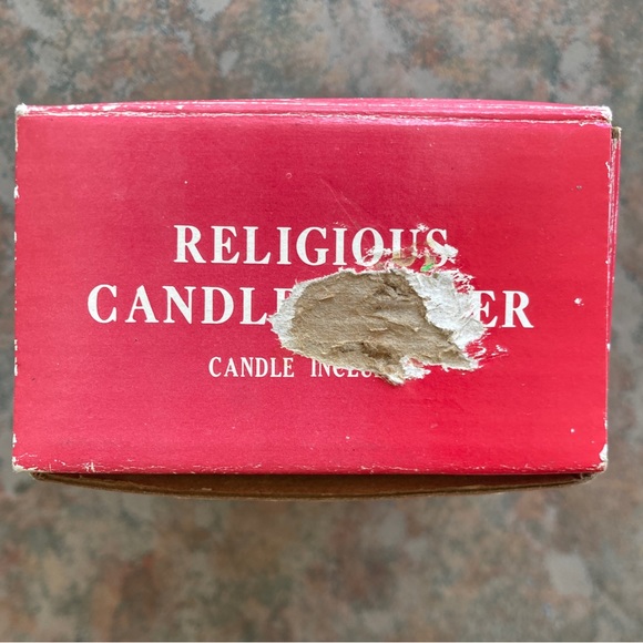 Vintage Stained Glass Nativity Candle Holder - Picture 6 of 11